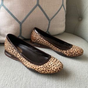 Cole Haan Air Nike Bria Leopard Print Calf Hair Ballet Flat
